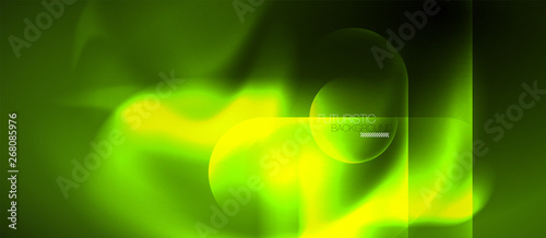 Neon glowing techno lines, blue hi-tech futuristic abstract background template © antishock