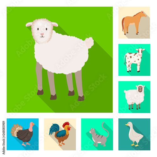 Isolated object of breeding and kitchen logo. Collection of breeding and organic vector icon for stock.