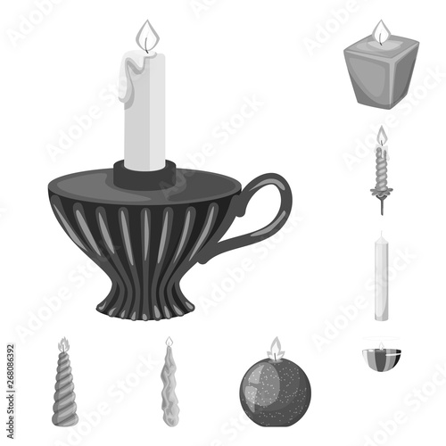 Vector illustration of paraffin and fire  icon. Collection of paraffin and decoration    stock vector illustration.