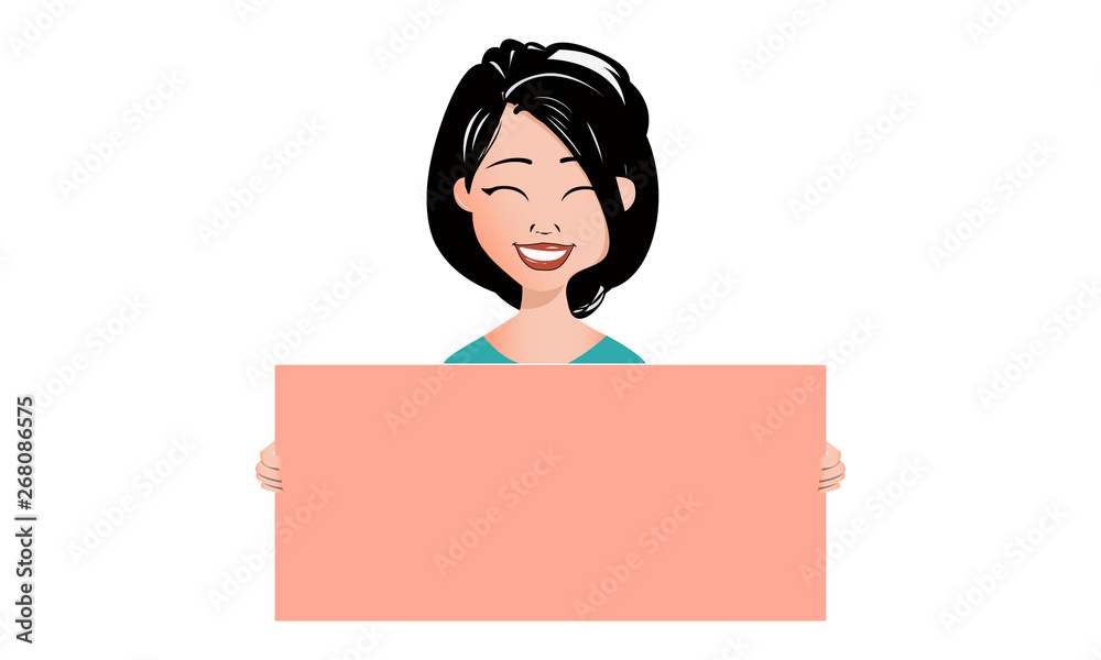 Business woman are hiring new staff. Vacant place in an office. Flat vector illustration. - Vector Business woman are hiring new staff. Vacant place in an office. Flat vector illustration. - Vector