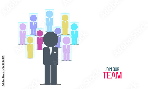 We're hiring and join our team concept with business people