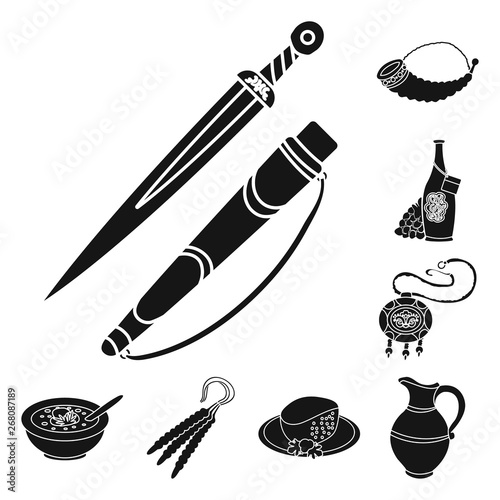 Vector design of heritage and originality symbol. Collection of heritage and traditions stock symbol for web.