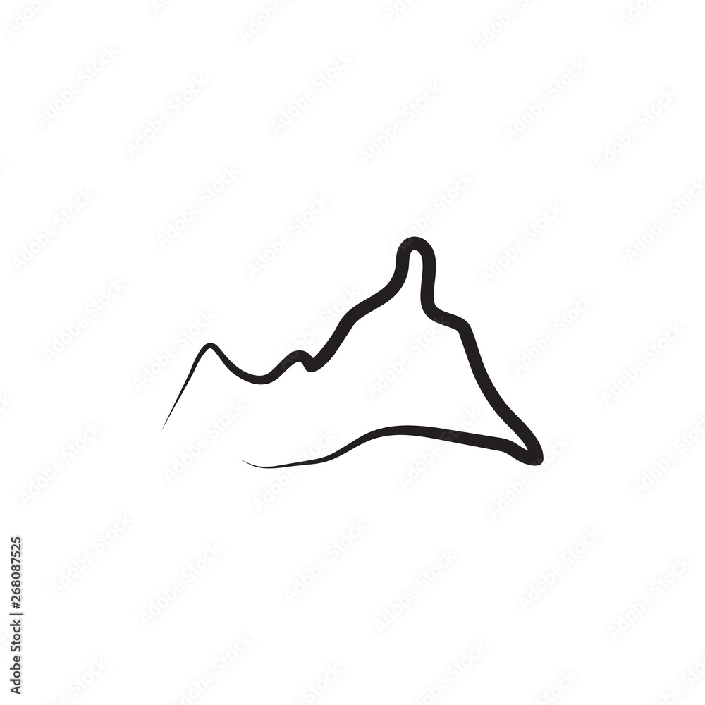 Mountain icon logo design vector template