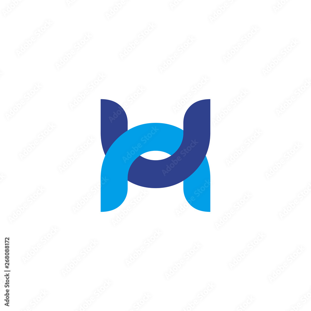 Naklejka premium H letter logo design vector template