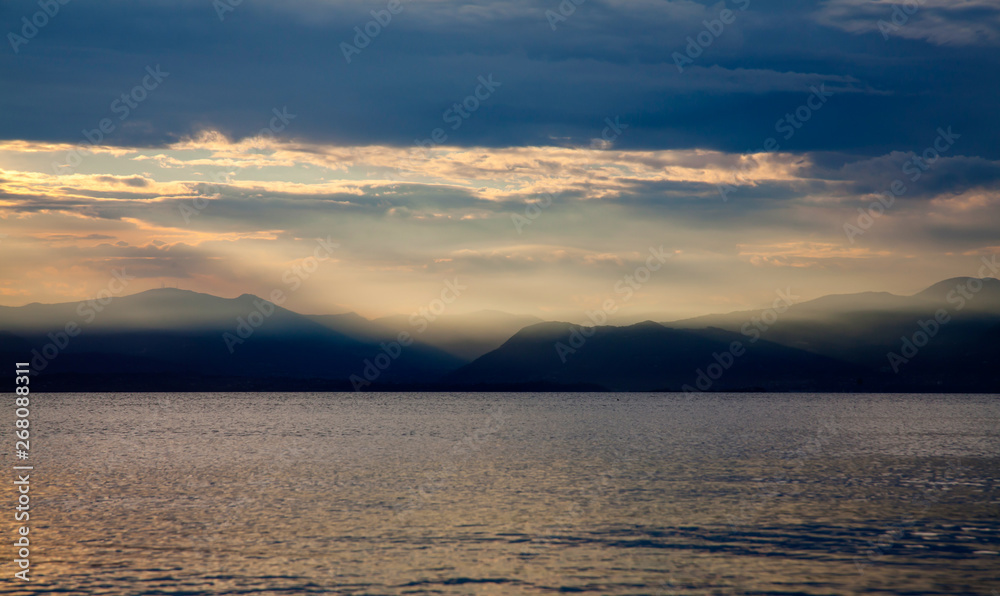 Lake Garda in sunset