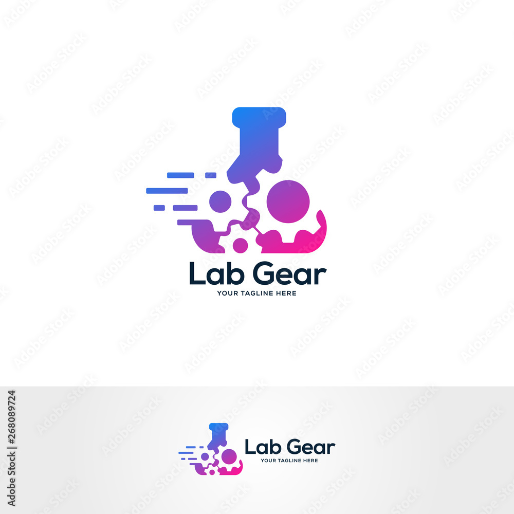 lab logo designs concept, science and medicine creative symbol, tech logo template