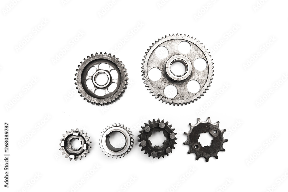 Various car parts and accessories, isolated on white background - Image Various car parts and accessories, isolated on white background - Image