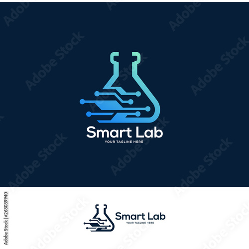 lab logo designs concept, science and medicine creative symbol, tech logo template