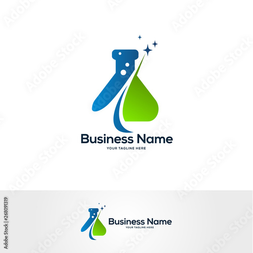 DNA logo designs concept, science and medicine creative symbol, lab logo template
