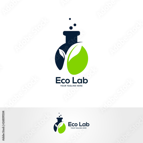 natural lab logo designs concept, science and medicine creative symbol, eco lab logo template