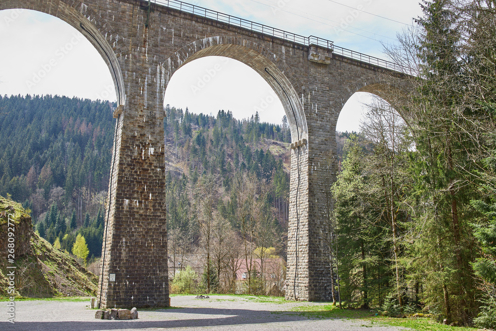 railroad bridge near ravenna canyon in the black forest