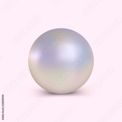 Elegant realistic vector pearl, decoration element. Logo, icon pearls for the design advertising of jewelry shop, cosmetics, jewelry and more.