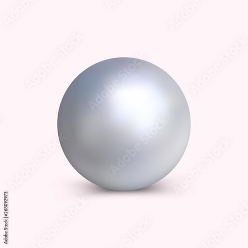 Pearl for decoration elegant designs of advertising, banners, posters. Bright pearl, ready logo element for the jewelry shop, restaurant, hotel, beauty salon, perfume shop.