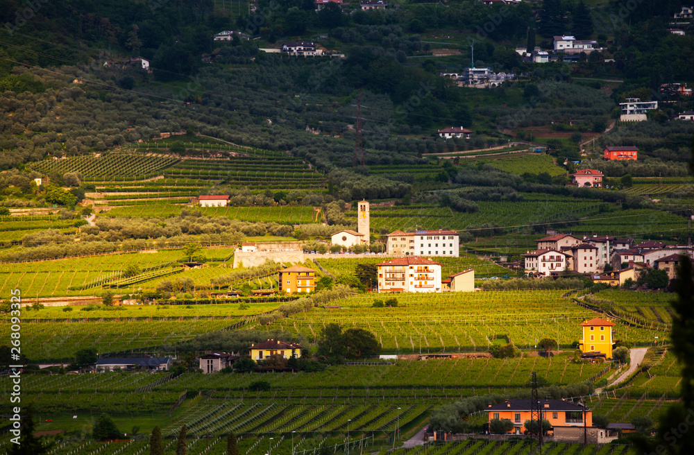 Naklejka premium Village near Lake Garda