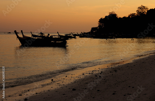 Lipe islands in southern Thailand at sunset