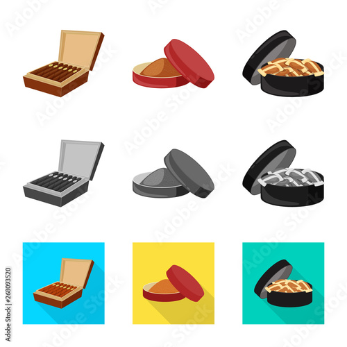 Isolated object of refuse and stop sign. Collection of refuse and habit stock vector illustration.