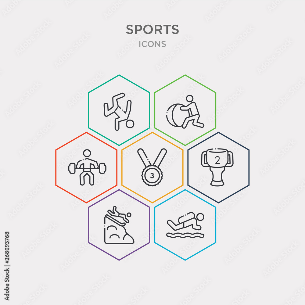 simple set of scuba diving, snow slide zone, second prize, third icons, contains such as icons weight lifting, exercise ball, breakdance and more. 64x64 pixel perfect. infographics vector