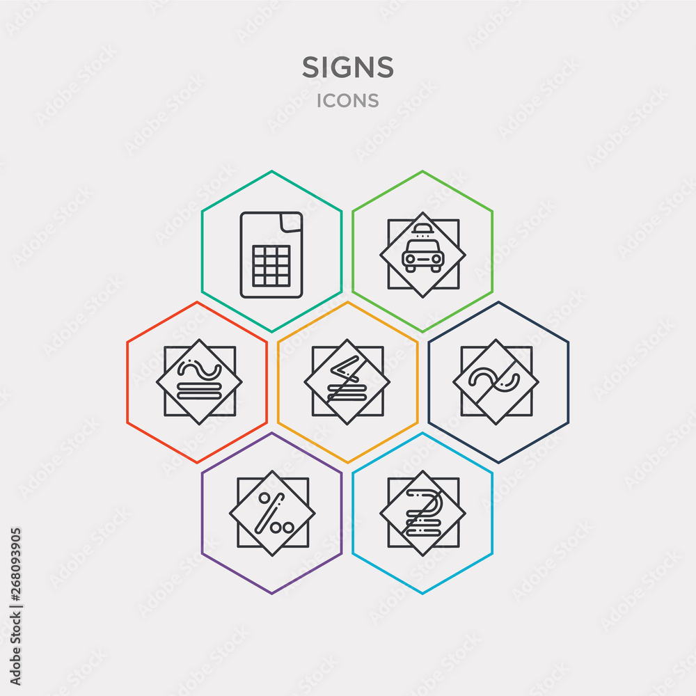 Obraz premium simple set of superset of above not equal to, percent for hund, not similar, neither less or exactly equal icons, contains such as icons is congruent to, carwash, document sheets and more. 64x64