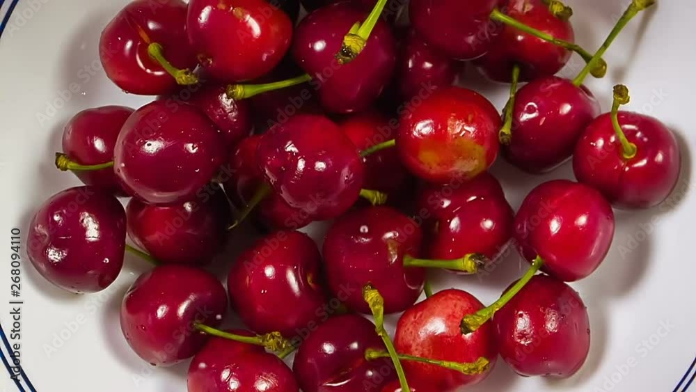 Cherries Falling From Top Slow Motion 1500fps Cherries Falling From Top Slow Motion 1500fps