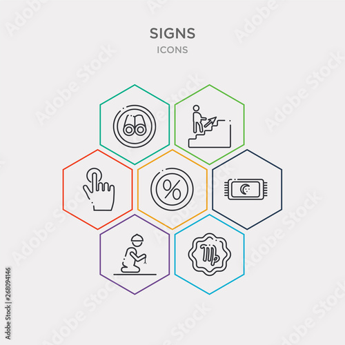 simple set of horoscope, zuhar prayer, isha prayer, percent icons, contains such as icons hand, upstairs, site seeing place and more. 64x64 pixel perfect. infographics vector
