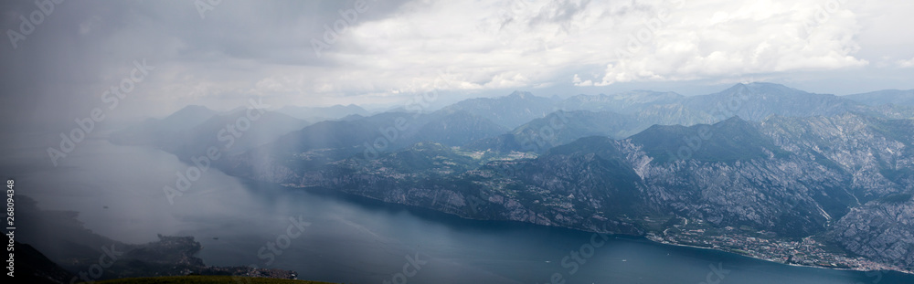 View of Garda Lake from the top of Monte Baldo