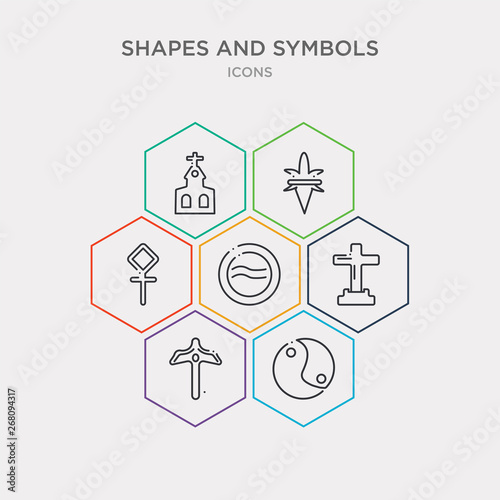 simple set of yin and yang, scepter, christian cross, is approximately equal to icons, contains such as icons fleur de lis, pallas, christian church and more. 64x64 pixel perfect. infographics