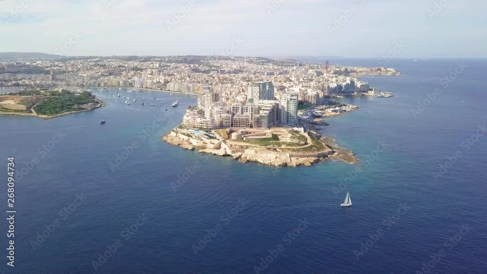 Sunny Day Above Sliema, Malta Sliema is a resort town on the east coast of the Mediterranean island of Malta. Sunny Day Above Sliema, Malta Sliema is a resort town on the east coast of the Mediterranean island of Malta.