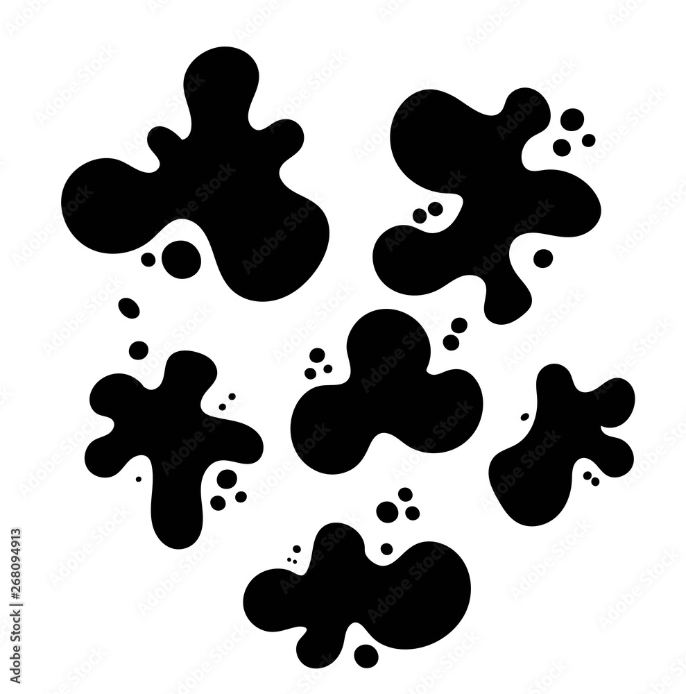 Fototapeta premium Stain vector set illustration