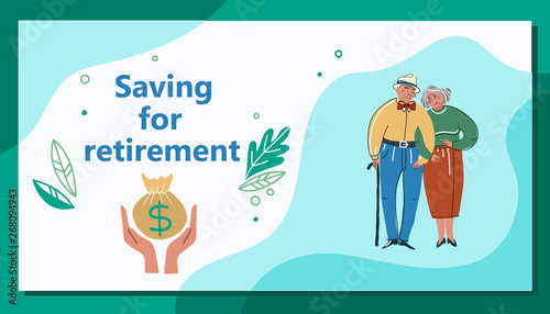 Accumulation Pension Vector. Cartoon. Isolated art on white background. Flat