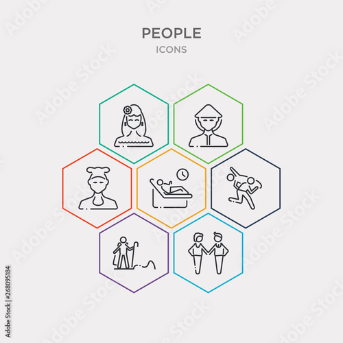simple set of no racism, shepherd, kidnapping, psychology icons, contains such as icons korean, vietnamese, mexican woman and more. 64x64 pixel perfect. infographics vector