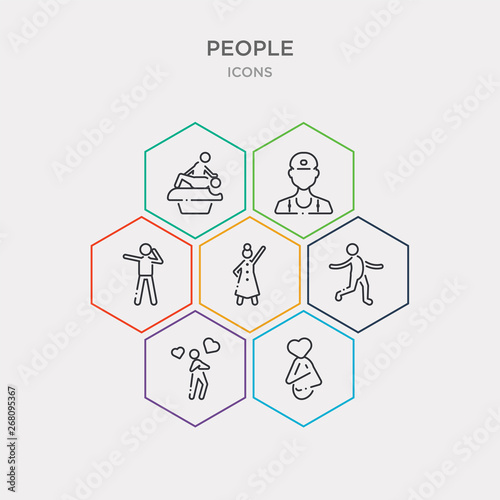 simple set of love yourself, emotional, feel free, treatment specialist icons, contains such as icons stick man, occupation, body treatments and more. 64x64 pixel perfect. infographics vector
