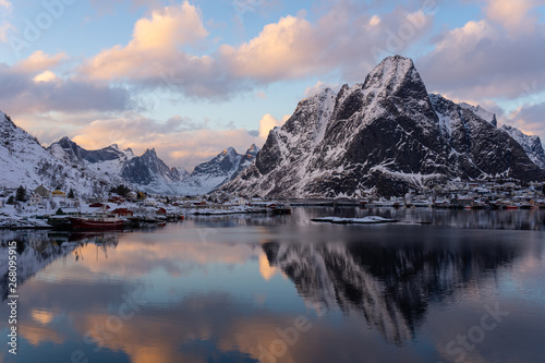 Beautiful scenery of Lofoten archipelago in North of Norway, Scandinavia