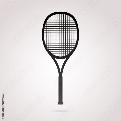 Tennis racket vector icon. 