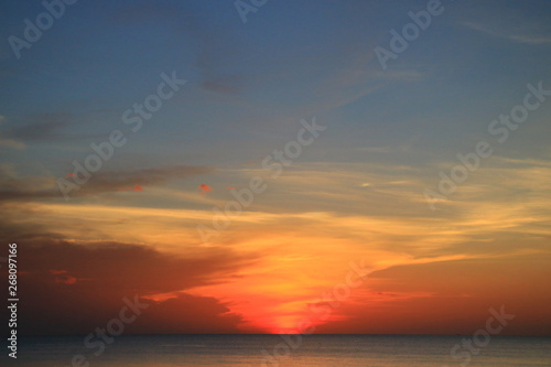 beautiful sunrise on the sea © rathchapon
