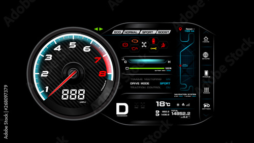 Car dash board vector illustration eps 10 006