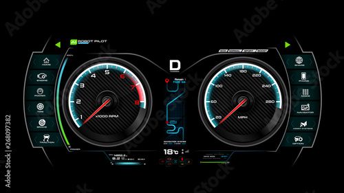 Car dash board vector illustration eps 10 007