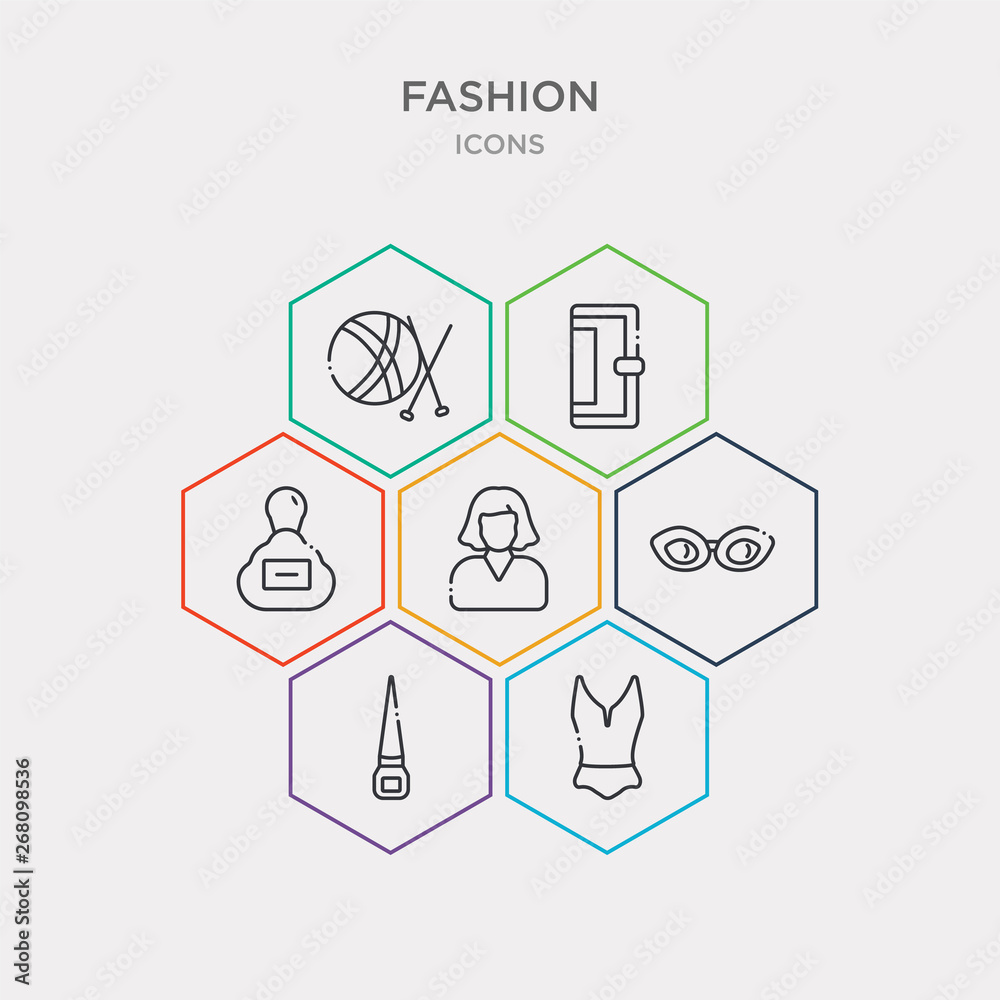 simple set of bikini one piece swimwear, liquid eyeliner, cat eyes glasses, shoulder length icons, contains such as icons parfume, female wallet, skein and more. 64x64 pixel perfect. infographics