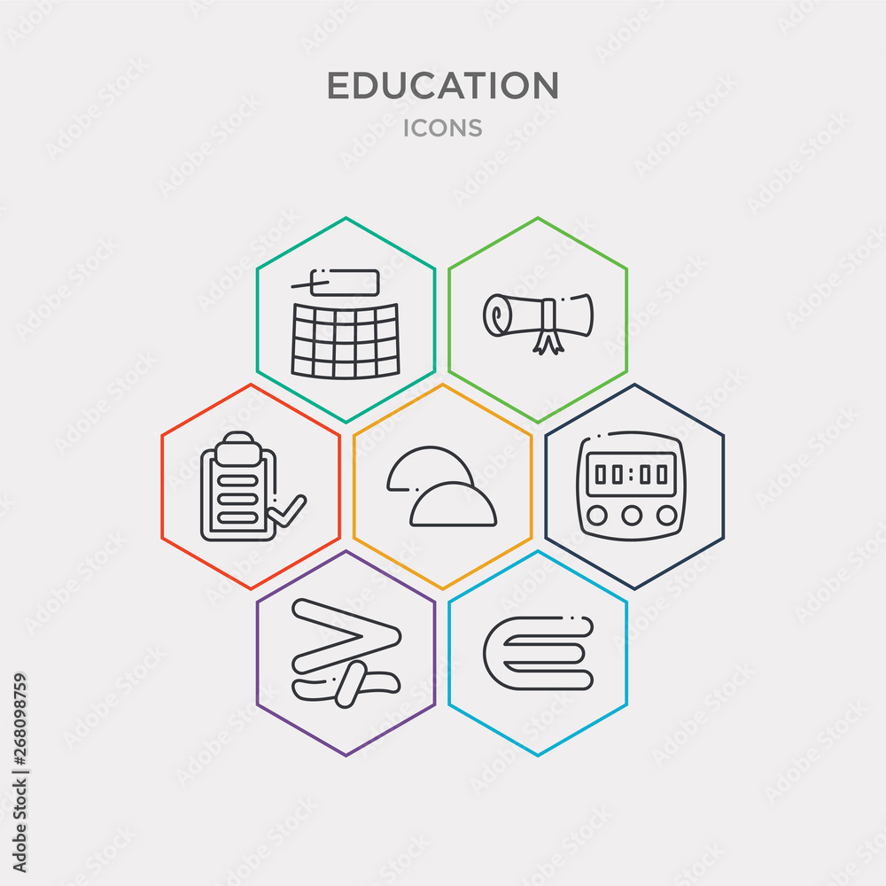 simple set of is an element of, greater but not equivalent, digital timer, semicircles icons, contains such as icons check list, folded certificate, university class and more. 64x64 pixel perfect. simple set of is an element of, greater but not equivalent, digital timer, semicircles icons, contains such as icons check list, folded certificate, university class and more. 64x64 pixel perfect.