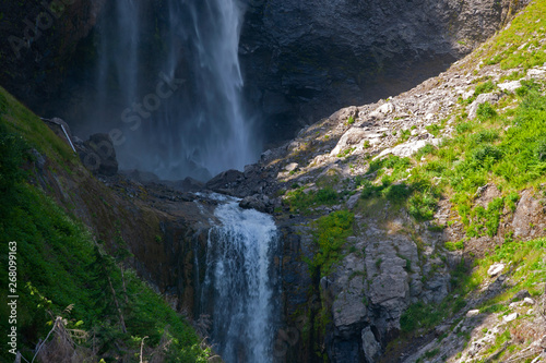 waterfall in the mountains