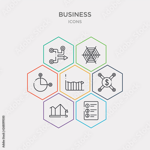 simple set of numbe information, loss chart, centralized connections, smooth line chart icons, contains such as icons pie chart and connections, spider item connections and more. 64x64 pixel