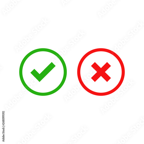 Check mark icon, Tick icon vector illustration