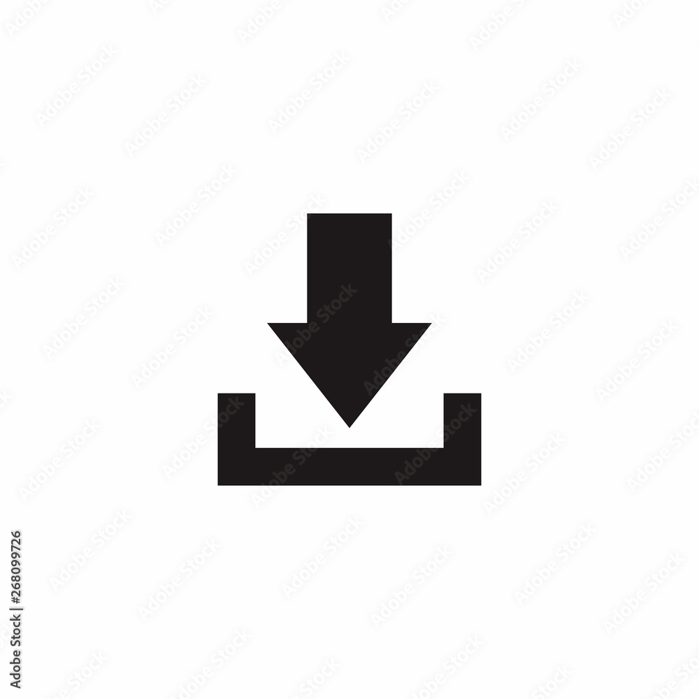 Fototapeta premium Download vector icon, download symbol vector