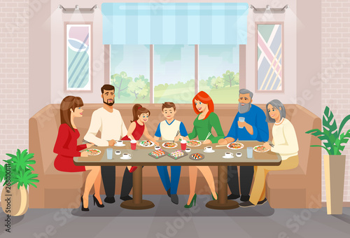 Happy Family Celebration and Sparetime Life Moment