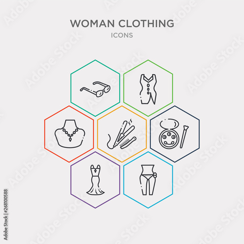 simple set of string bikini?, long black gown?, eyes shades makeup?, hair iron? icons, contains such as icons necklace?, sexy female dress?, reading eyeglasses? and more. 64x64 pixel perfect.