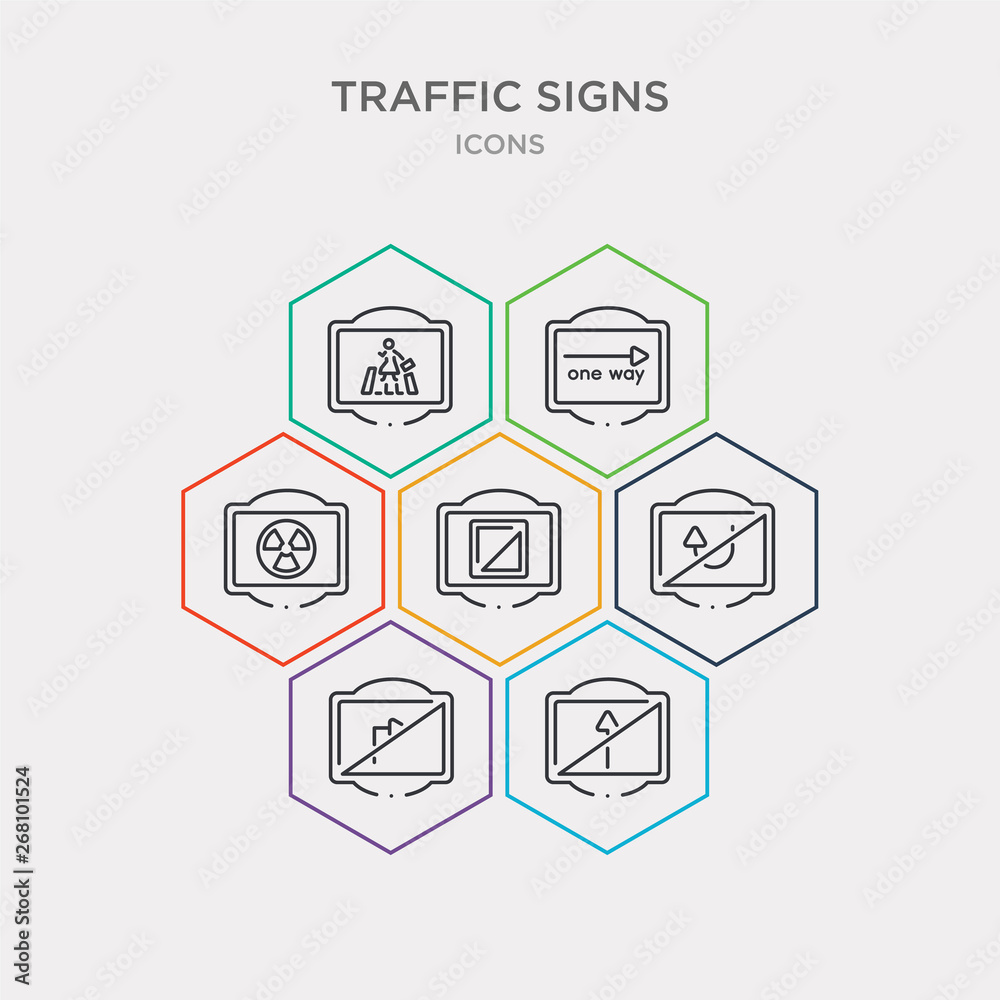 simple set of no straight, no turn right, no turn, waiting icons, contains such as icons nuclear, one way, pedestrian and more. 64x64 pixel perfect. infographics vector simple set of no straight, no turn right, no turn, waiting icons, contains such as icons nuclear, one way, pedestrian and more. 64x64 pixel perfect. infographics vector