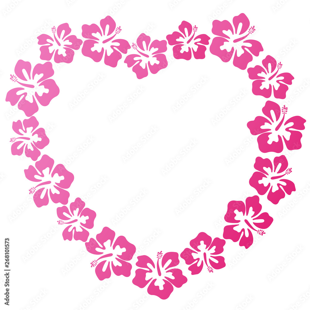 Beautiful hibiscus summer flower vector illustration