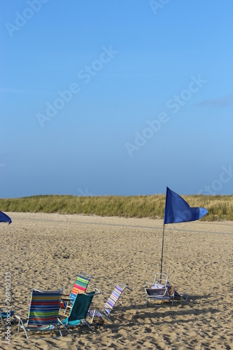 Blue flags on Nantucket (USA)