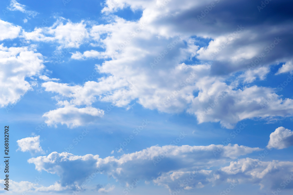 Beautiful blue sky with clouds. Cloudy sky in good weather. Beautiful blue sky with clouds. Cloudy sky in good weather.