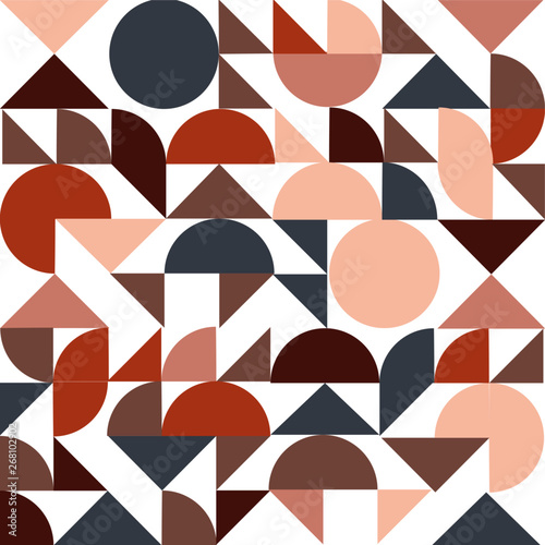 Fototapeta Naklejka Na Ścianę i Meble -  Geometry minimalistic artwork poster with simple shapes and figures. Abstract vector pattern design in Scandinavian style for branding, web banner, business, fashion, prints on fabric
