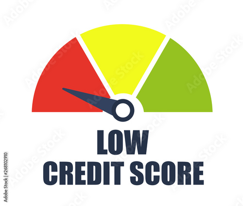 Low credit score. Vector illustration.